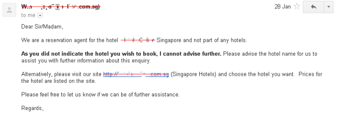 Bad example for sales response